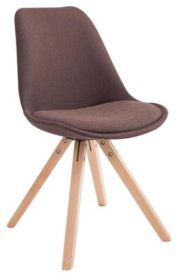 Besucherstuhl SYDNEY Stoff Braun 48x56x84 cm Besucherst?hle Konferenzstuhl
