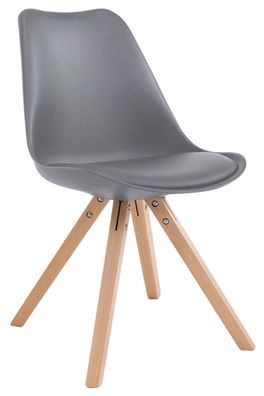 Besucherstuhl SYDNEY Kunstleder Grau 47.5x55.5x83 cm Besucherst?hle Konferenzstuhl