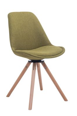 Besucherstuhl PERTH Stoff Gr?n 48x56x84 cm Rund Besucherst?hle Konferenzstuhl