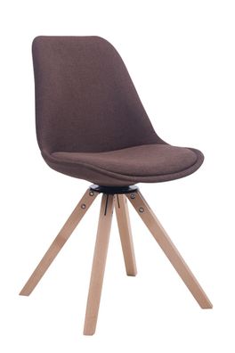 Besucherstuhl PERTH Stoff Braun 48x56x84 cm Eckig Besucherst?hle Konferenzstuhl
