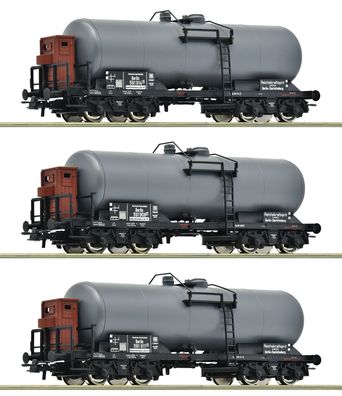Roco 6600062 3er Set Kesselwag. DRG Spur H0