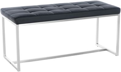 Sitzbank PUEBLA Kunstleder Schwarz 100x40x48 cm Sitzbank Flur Sitzhocker