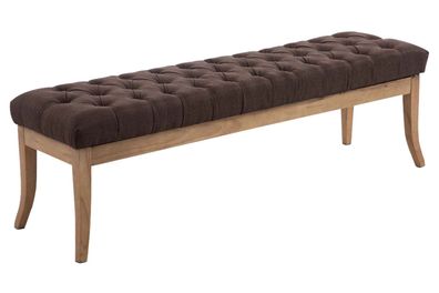 Sitzbank CANNES Stoff Braun 150x38x46 cm Hellbraun Sitzbank Flur Sitzhocker
