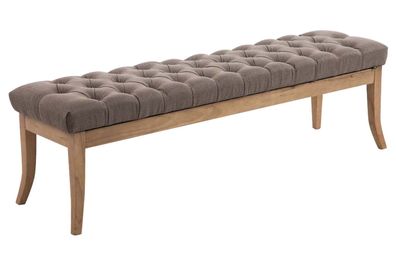 Sitzbank CANNES Stoff Taupe 150x38x46 cm Hellbraun Sitzbank Flur Sitzhocker