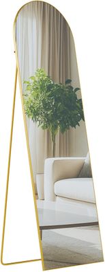 Standspiegel MALAGA Glas Gold glanz 50x3x160 cm Ganzk?rperspiegel Freistehender
