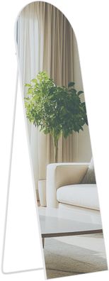 Standspiegel MALAGA Glas Wei? matt 50x3x160 cm Ganzk?rperspiegel Freistehender