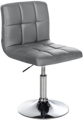 Palma Barhocker BANGKO Kunstleder Grau 44x49x74 cm Barstuhl H?henverstellbar Mit