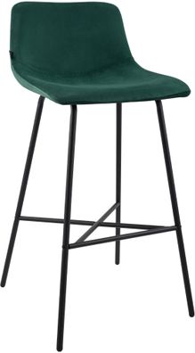 Barhocker GEKEL Samt Gr?n 44x49x98 cm Barstuhl Mit Lehne Tresenhocker Tresenstuhl