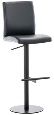 Barhocker DIVER Kunstleder Schwarz 40x49x93 cm Schwarz Barstuhl H?henverstellbar Mit