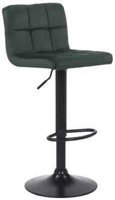 Barhocker RIVAN Samt Gr?n 40x40x85 cm Barstuhl Mit Lehne Tresenhocker Tresenstuhl