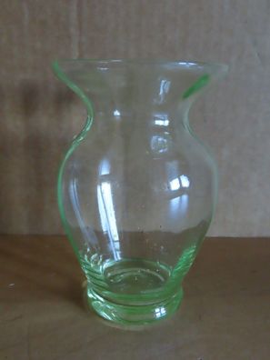 Vase rund klein Transparentgrün Glas ca. 10 cm H