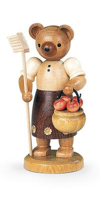 Bärensammelfigur Bärengärtnerin natur klein Höhe 10 cm NEU Bär Bärenfigur Deko