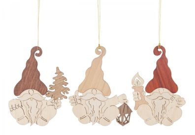Baumbehang Zwerge 6er Set NEU 7,5cm Bergzwerg Wichtelanhänger Weihnachtsbaum