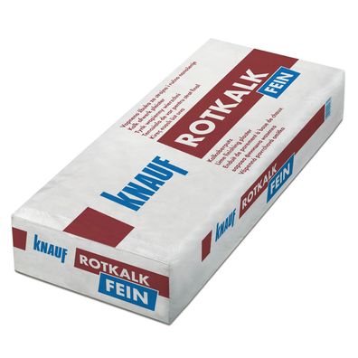 KNAUF Rotkalk Fein Kalkoberputz 0,6mm 25kg innen und außen - Lieferform: