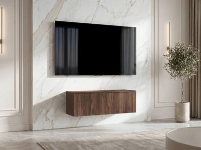AX LIVING Barvo 100 TV Kommode Lowboard Dunkelbraun Nussbaum Warmia H