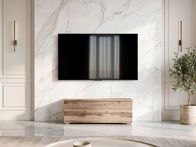 AX LIVING Barvo 100 cm TV Kommode Lowboard Braun Eiche Wotan Stehend