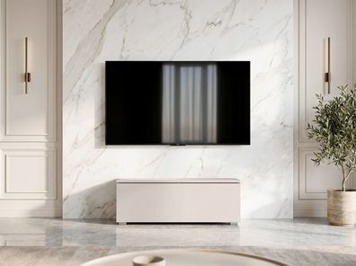 AX LIVING Barvo 100 cm TV Kommode Lowboard Beige Kaschmir stehend