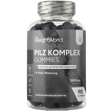 WeightWorld Mushroom Gummies - 90 Gummies - 2500 mg Pilz Komplex