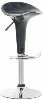 Barhocker CEKOT Kunststoff Grau 37x37x87 cm Barstuhl H?henverstellbar Drehbar