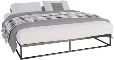 Metallbett SUKAR Metall Schwarz 185.5x205.5x25 cm Bett 180x200 Bettrahmen Metall