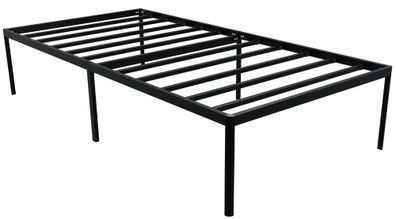 Metallbett RUKIM Metall Schwarz 100x200x41 cm Bett 100x200 Bettrahmen Metall