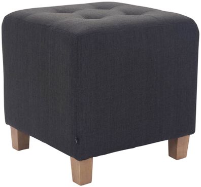 Sitzhocker CELIS Stoff Dunkelgrau 45x45x46 cm Hocker Schlafzimmer Polsterhocker
