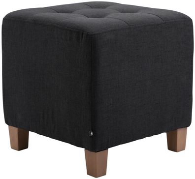 Sitzhocker CELIS Stoff Schwarz 45x45x46 cm Hocker Schlafzimmer Polsterhocker