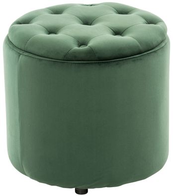 Sitzhocker CUTUN Samt Gr?n 44x44x42 cm Hocker Schlafzimmer Polsterhocker Wohnzimmer