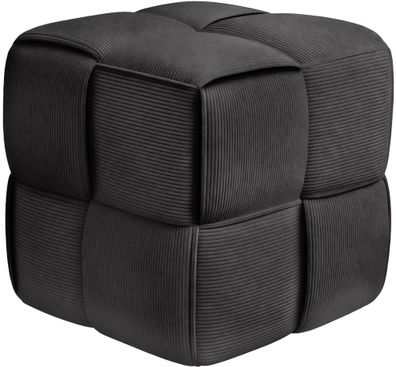 Sitzhocker GIROS Cord Dunkelgrau 40x40x40 cm Hocker Schlafzimmer Polsterhocker