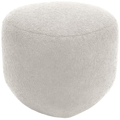 Sitzhocker SUMIR Stoff Creme 52x48x32 cm Hocker Schlafzimmer Polsterhocker Wohnzimmer