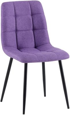 Esszimmerstuhl FANOR Stoff Lila 45x55x84 cm Essst?hle Esszimmerst?hle K?chenst?hle