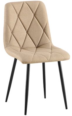 Esszimmerstuhl DOFAR Stoff Taupe 45x55x85 cm Essst?hle Esszimmerst?hle K?chenst?hle