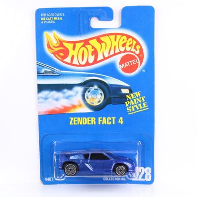 Hot Wheels 1993 - Blue Card Collector - Zender Fact 4 Ultra Hot