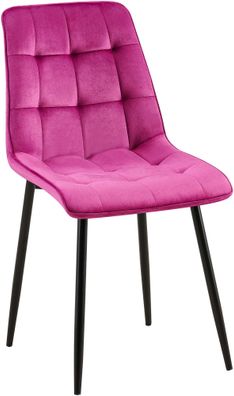 Esszimmerstuhl DARID Samt Lila 47x61x89 cm Essst?hle Esszimmerst?hle K?chenst?hle