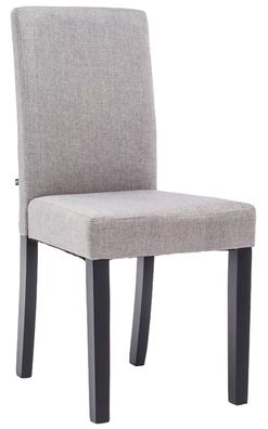Esszimmerstuhl DALAN Stoff Hellgrau 41x47x91 cm Schwarz Essst?hle Esszimmerst?hle