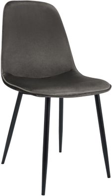Esszimmerstuhl RAZON Samt Anthrazit 45x54x88 cm Essst?hle Esszimmerst?hle