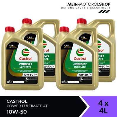 Castrol Power 1 Ultimate 4T 10W-50 4x4 Liter