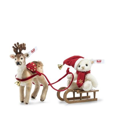 Steiff Collectors Weihnachtsschlittenset 3tlg. 12cm limitiert 006067 Sammler