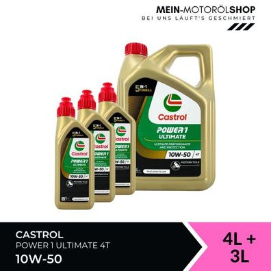 Castrol Power 1 Ultimate 4T 10W-50 4 + 3 Liter