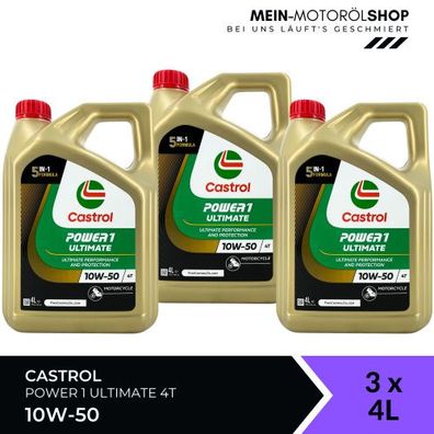 Castrol Power 1 Ultimate 4T 10W-50 3x4 Liter
