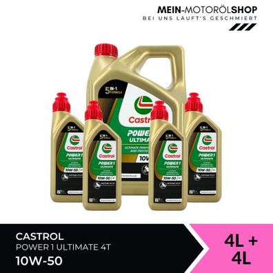 Castrol Power 1 Ultimate 4T 10W-50 4 + 4 Liter