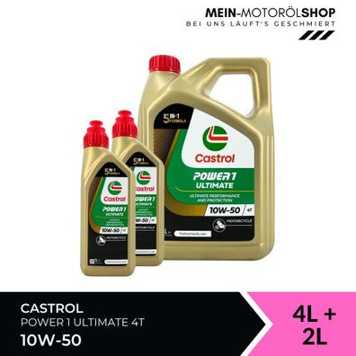 Castrol Power 1 Ultimate 4T 10W-50 4 + 2 Liter