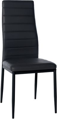 Esszimmerstuhl HADOR Kunstleder Schwarz 41.5x40x99 cm Essst?hle Esszimmerst?hle