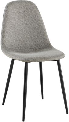 Esszimmerstuhl LISEN Stoff Hellgrau 44x51x88 cm Essst?hle Esszimmerst?hle