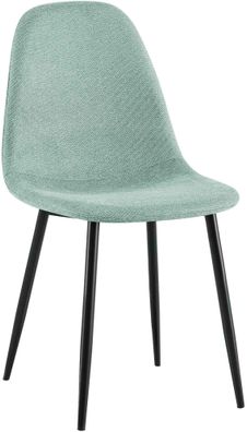 Esszimmerstuhl LISEN Stoff Hellgr?n 44x51x88 cm Essst?hle Esszimmerst?hle