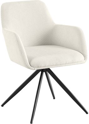 Esszimmerstuhl PELON Cord Creme 56x62x81 cm Essst?hle Esszimmerst?hle K?chenst?hle
