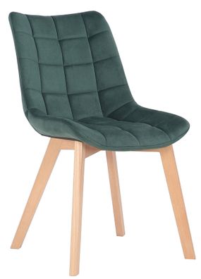 Esszimmerstuhl FINIM Samt Gr?n 46x61x82 cm Essst?hle Esszimmerst?hle K?chenst?hle