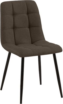 Esszimmerstuhl FIGAD Stoff Braun 45x55x84 cm Essst?hle Esszimmerst?hle K?chenst?hle