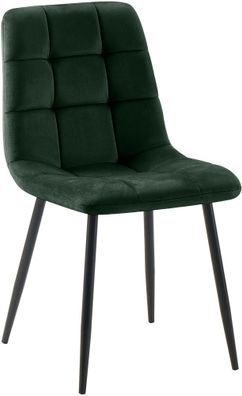 Esszimmerstuhl FIGAD Samt Gr?n 45x55x84 cm Essst?hle Esszimmerst?hle K?chenst?hle