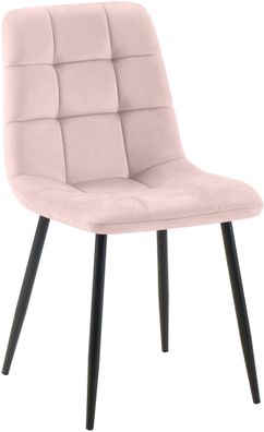 Esszimmerstuhl FIGAD Samt Pink 45x55x84 cm Essst?hle Esszimmerst?hle K?chenst?hle